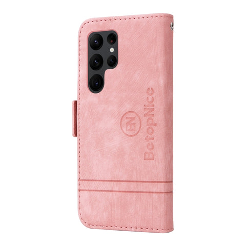 BETOPNICE Dual-side Buckle Leather Phone Case, For Samsung Galaxy S23 Ultra 5G