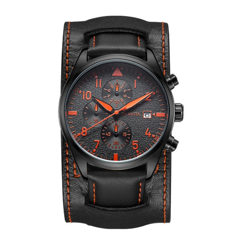 Ochstin 7227 Multifunctional Business Leather Wrist Wrist Waterproof Quartz Watch