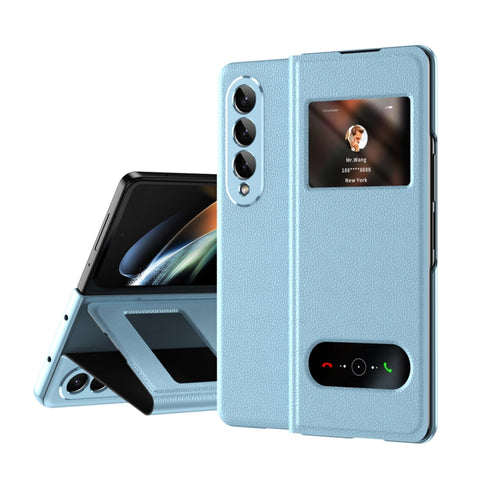 Mature Window View Flip Leather Phone Case, For Samsung Galaxy Z Fold4, For Samsung Galaxy Z Fold3 5G, For Samsung Galaxy Z Fold2 5G