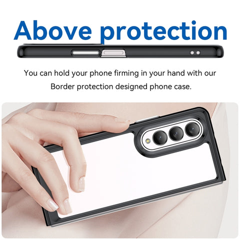 Colorful Series Acrylic + TPU Phone Case, For Samsung Galaxy Z Fold3 5G
