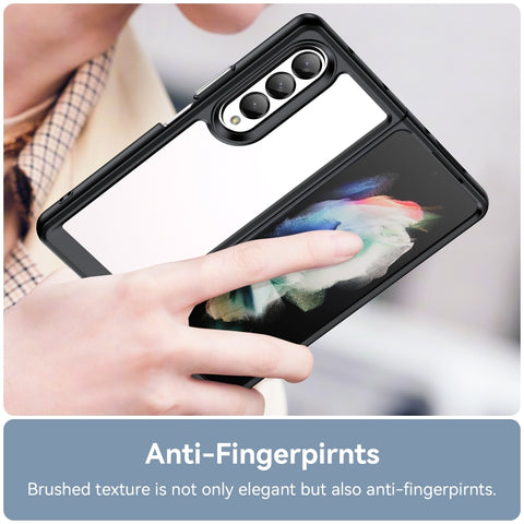 Colorful Series Acrylic + TPU Phone Case, For Samsung Galaxy Z Fold3 5G