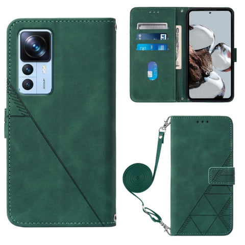 Crossbody 3D Embossed Flip Leather Phone Case, For Xiaomi Poco C40 Global, For Xiaomi 12 Ultra / 12S Ultra, For Xiaomi 12T / 12T Pro / Redmi K50 Ultra