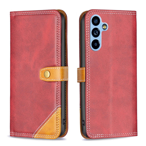 Color Matching Double Sewing Thread Leather Phone Case, For Samsung Galaxy A54 5G