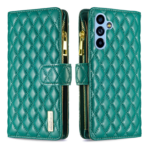 Diamond Lattice Zipper Wallet Leather Flip Phone Case, For Samsung Galaxy A54 5G