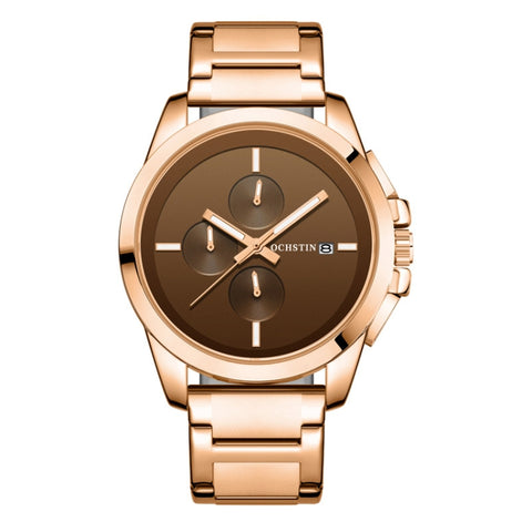 Pilot Series Multifunctional Quartz Steel Band Men Watch, OCHSTIN 6059C