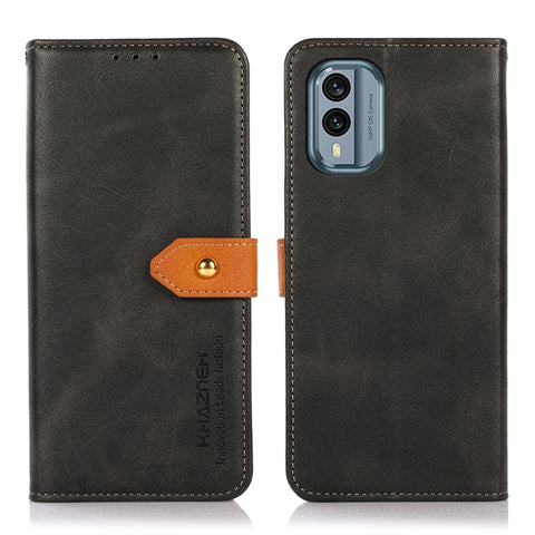 KHAZNEH Dual-color Cowhide Texture Flip Leather Phone Case, For Nokia X30 5G, For Samsung Galaxy A54 5G