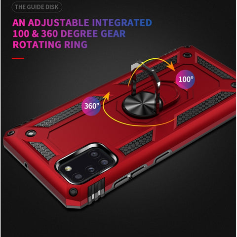 Shockproof TPU + PC Protective Case with 360 Degree Rotating Holder, For Galaxy A31