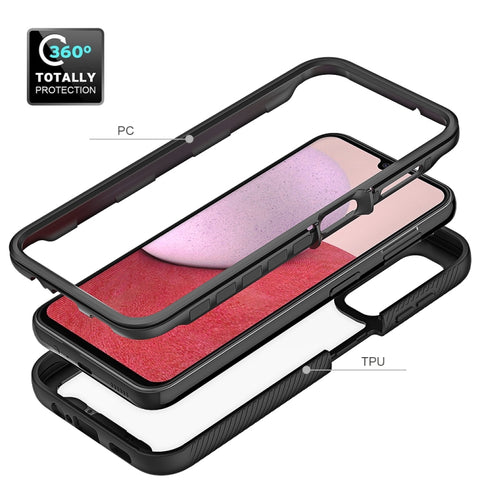 Two-layer Integrated Transparent TPU + PC Protective Phone Case, For Samsung Galaxy A14 5G