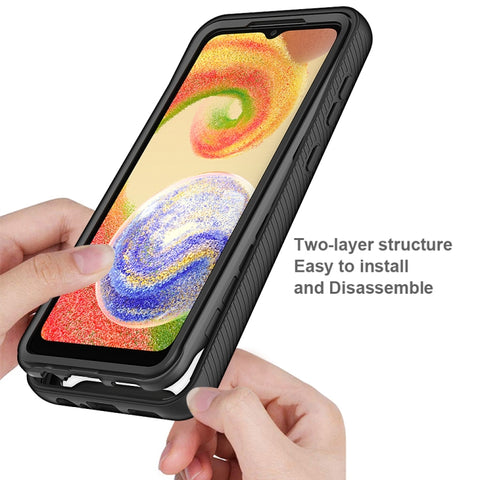 Two-layer Integrated Transparent TPU + PC + PET Protective Phone Case, For Samsung Galaxy A04, For Samsung Galaxy A14 5G