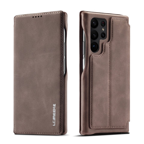 LC.IMEEKE Hon Ancient Series Horizontal Flip Leather Phone Case, For Samsung Galaxy S23 Ultra 5G