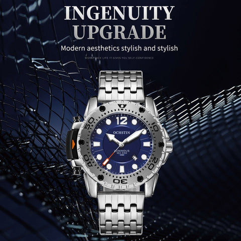 Fashion Steel Strap Multifunctional Quartz Men Watch, OCHSTIN 7249