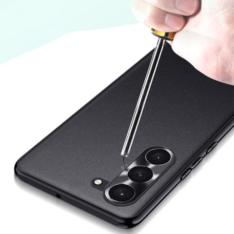 Plain Skin Leather Phone Case, For Samsung Galaxy S23 5G, For Samsung Galaxy S23+ 5G, For Samsung Galaxy S23 Ultra 5G