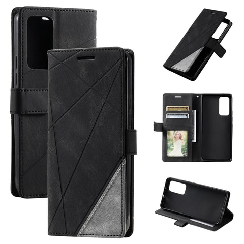 Skin Feel Splicing Leather Phone Case, For OPPO A57 2022, For Realme C30 4G, For Samsung Galaxy S23 5G, For Samsung Galaxy S23+ 5G, For Xiaomi 12T / Redmi K50 Ultra, For Samsung Galaxy S23 Ultra 5G, For Xiaomi Redmi 11 Prime 4G, For Samsung Galaxy A14 ...