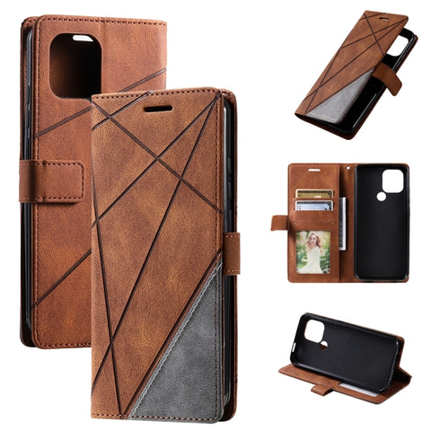 Skin Feel Splicing Leather Phone Case, For Google Pixel 7, For Xiaomi Redmi A1, For Google Pixel 7 Pro, For Google Pixel 6a, For Xiaomi Redmi A1+