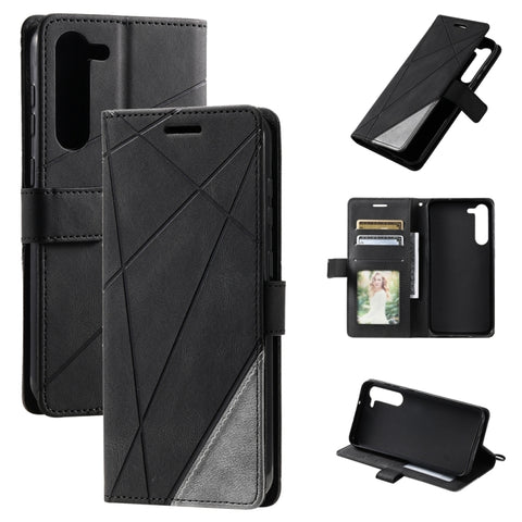 Skin Feel Splicing Leather Phone Case, For OPPO A57 2022, For Realme C30 4G, For Samsung Galaxy S23 5G, For Samsung Galaxy S23+ 5G, For Xiaomi 12T / Redmi K50 Ultra, For Samsung Galaxy S23 Ultra 5G, For Xiaomi Redmi 11 Prime 4G, For Samsung Galaxy A14 ...