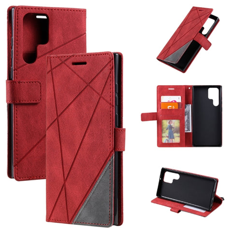 Skin Feel Splicing Leather Phone Case, For OPPO A57 2022, For Realme C30 4G, For Samsung Galaxy S23 5G, For Samsung Galaxy S23+ 5G, For Xiaomi 12T / Redmi K50 Ultra, For Samsung Galaxy S23 Ultra 5G, For Xiaomi Redmi 11 Prime 4G, For Samsung Galaxy A14 ...