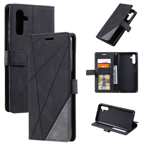 Skin Feel Splicing Leather Phone Case, For OPPO A57 2022, For Realme C30 4G, For Samsung Galaxy S23 5G, For Samsung Galaxy S23+ 5G, For Xiaomi 12T / Redmi K50 Ultra, For Samsung Galaxy S23 Ultra 5G, For Xiaomi Redmi 11 Prime 4G, For Samsung Galaxy A14 ...