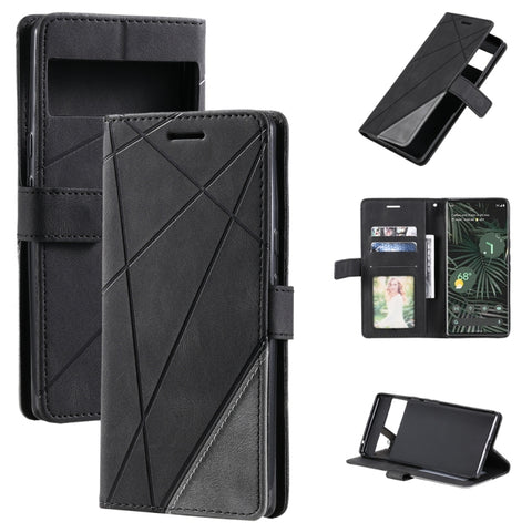 Skin Feel Splicing Leather Phone Case, For Google Pixel 7, For Xiaomi Redmi A1, For Google Pixel 7 Pro, For Google Pixel 6a, For Xiaomi Redmi A1+
