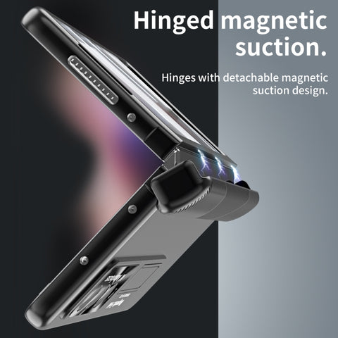 Electroplating Corrugated Hinge Folding Phone Case, For Samsung Galaxy Z Fold3 5G, For Samsung Galaxy Z Fold4