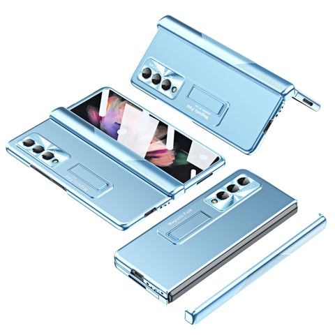 Electroplating Corrugated Hinge Folding Phone Case, For Samsung Galaxy Z Fold3 5G, For Samsung Galaxy Z Fold4