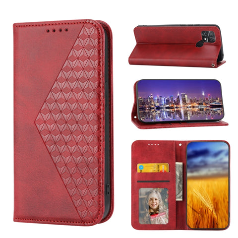 Cubic Grid Calf Texture Magnetic Leather Phone Case, For Samsung Galaxy A54 5G, For Samsung Galaxy A04e, For Xiaomi 13, For Xiaomi 13 Pro, For Xiaomi Poco C40, For Realme 10 4G