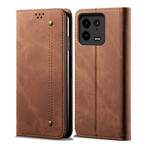 Denim Texture Leather Phone Case, For Xiaomi 13 Pro, For Samsung Galaxy S23 5G, For Samsung Galaxy S23+ 5G