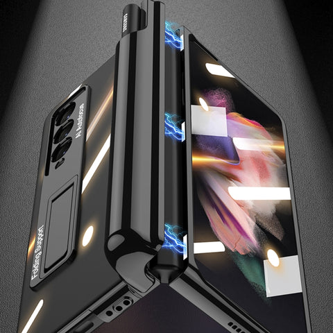 GKK Magnetic Fold Hinge Shockproof Phone Case with Pen Slots, For Samsung Galaxy Z Fold3 5G