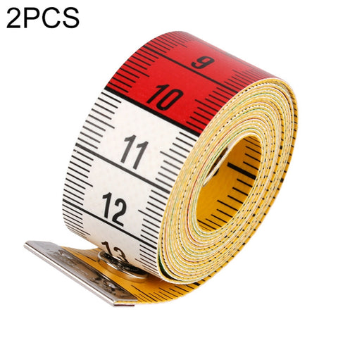 2 PCS 1.5m Button Measuring Tape Tool Measuring Clothes Waist Bust Measurement Sewing Tools