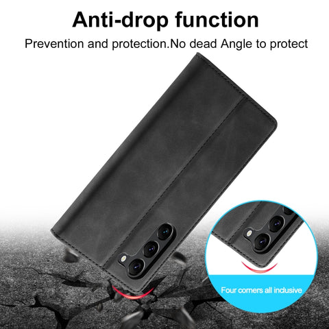 LC.IMEEKE Strong Magnetism Ultra-thin Matte Leather Phone Case, For Samsung Galaxy S23 5G, For Samsung Galaxy S23+ 5G