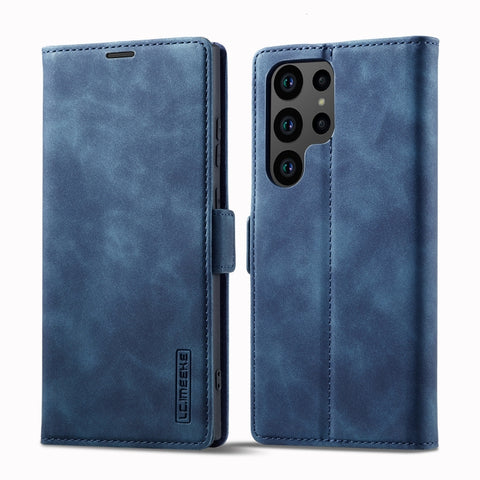 LC.IMEEKE Strong Magnetism Microfiber Leather Phone Case, For Samsung Galaxy S23 Ultra 5G