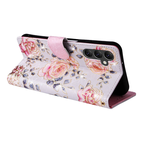 Bronzing Painting RFID Leather Phone Case, For Samsung Galaxy A22e 5G, For Samsung Galaxy A14 5G