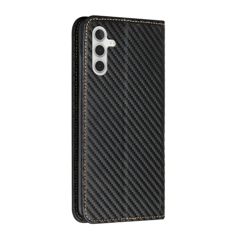 Carbon Fiber Texture Flip Holder Leather Phone Case, For Samsung Galaxy A34, For Samsung Galaxy A54