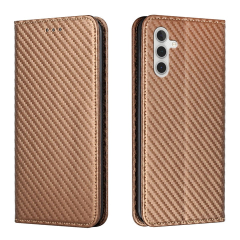Carbon Fiber Texture Flip Holder Leather Phone Case, For Samsung Galaxy A34, For Samsung Galaxy A54