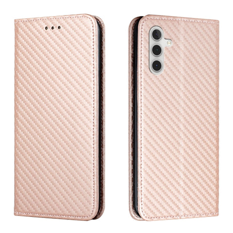 Carbon Fiber Texture Flip Holder Leather Phone Case, For Samsung Galaxy A34, For Samsung Galaxy A54
