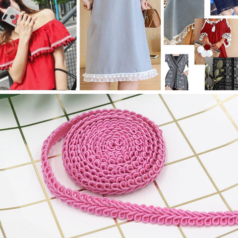 WG000108 Polyester Silk Centipede Shape Lace Belt DIY Clothing Accessories, Size: 5000 x 0.8cm