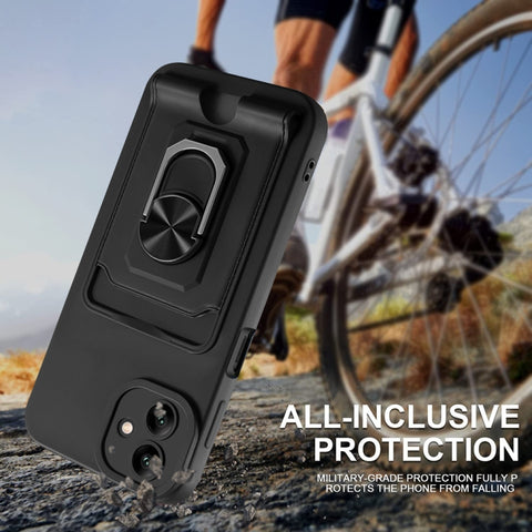 Ring Kickstand Card Wallet TPU Phone Case with Lanyard, For Samsung Galaxy A04 / M13 5G, For Xiaomi Redmi A1+