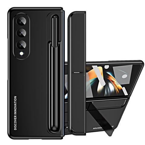 2 in 1 Detachable PC Folding Phone Case with Holder & Pen Slot, For Samsung Galaxy Z Fold4