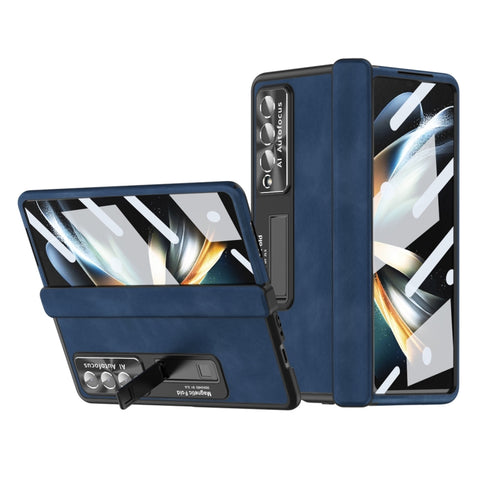Napa Pattern All-inclusive Magnetic Phone Case, For Samsung Galaxy Z Fold4