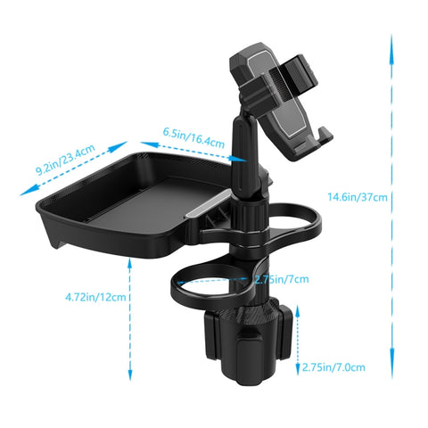 Car Drink Water Cup Mobile Phone Holder 360 Degree Rotating Dinner Plate, B06 (Grey), B06 (Green), B10 (Grey), B10 (Green)