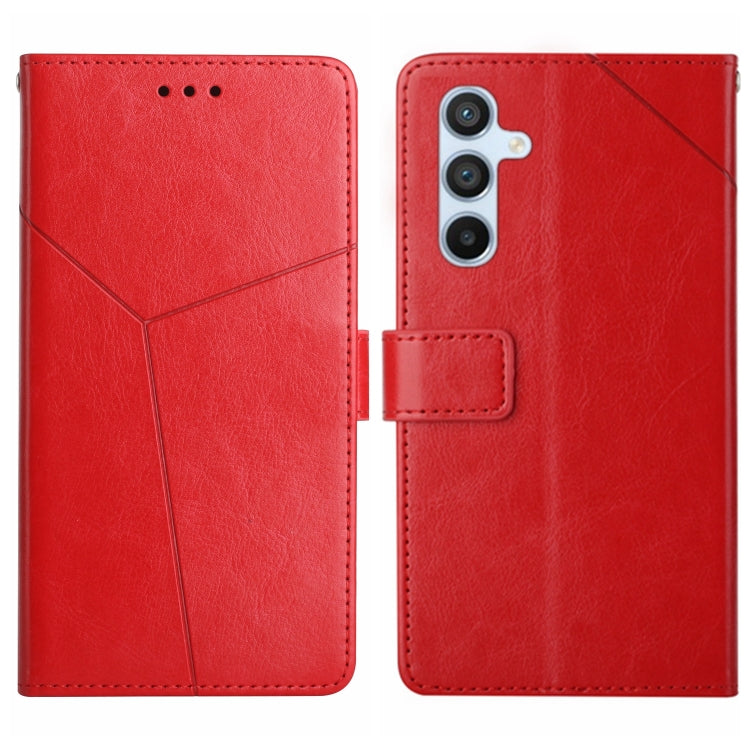 HT01 Y-shaped Pattern Flip Leather Phone Case, For Samsung Galaxy A34 5G