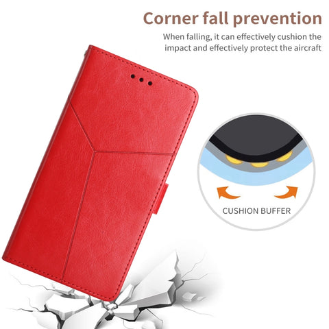 HT01 Y-shaped Pattern Flip Leather Phone Case, For Samsung Galaxy A34 5G