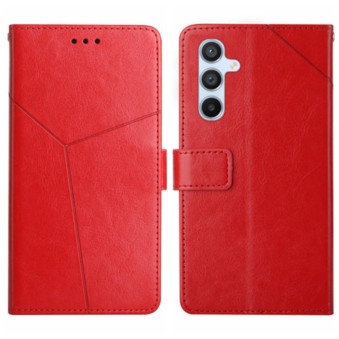 HT01 Y-shaped Pattern Flip Leather Phone Case, For Samsung Galaxy A34 5G