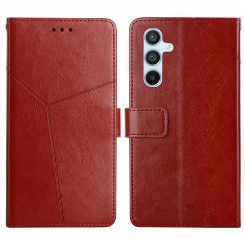 HT01 Y-shaped Pattern Flip Leather Phone Case, For Samsung Galaxy A34 5G
