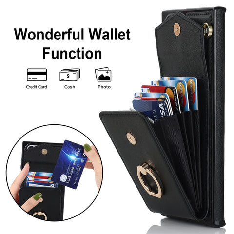 Ring Holder RFID Card Slot Phone Case, For Samsung Galaxy S23 Ultra 5G