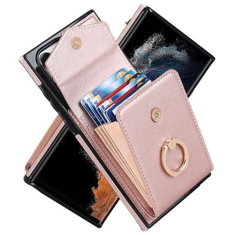 Ring Holder RFID Card Slot Phone Case, For Samsung Galaxy S23 Ultra 5G