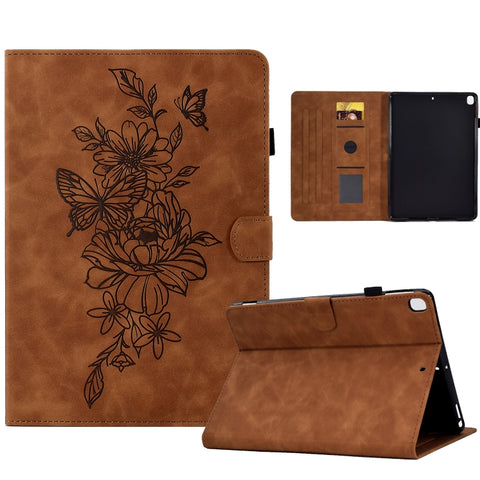 Peony Butterfly Embossed Leather Smart Tablet Case, For Samsung Galaxy Tab S7 / S8, For Samsung Galaxy Tab A8 10.5 2021 X205, For Samsung Galaxy Tab S6 Lite P610, For Samsung Galaxy Tab A7 10.4 2020 T500, For Samsung Galaxy Tab A 10.1 2016 T580        ...