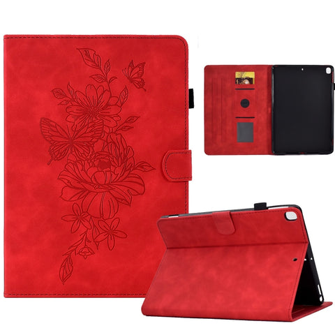 Peony Butterfly Embossed Leather Smart Tablet Case, For Samsung Galaxy Tab S7 / S8, For Samsung Galaxy Tab A8 10.5 2021 X205, For Samsung Galaxy Tab S6 Lite P610, For Samsung Galaxy Tab A7 10.4 2020 T500, For Samsung Galaxy Tab A 10.1 2016 T580        ...