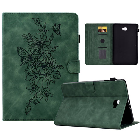 Peony Butterfly Embossed Leather Smart Tablet Case, For Samsung Galaxy Tab S7 / S8, For Samsung Galaxy Tab A8 10.5 2021 X205, For Samsung Galaxy Tab S6 Lite P610, For Samsung Galaxy Tab A7 10.4 2020 T500, For Samsung Galaxy Tab A 10.1 2016 T580        ...