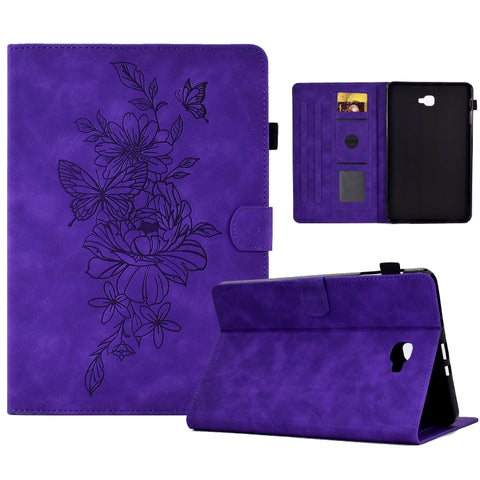 Peony Butterfly Embossed Leather Smart Tablet Case, For Samsung Galaxy Tab S7 / S8, For Samsung Galaxy Tab A8 10.5 2021 X205, For Samsung Galaxy Tab S6 Lite P610, For Samsung Galaxy Tab A7 10.4 2020 T500, For Samsung Galaxy Tab A 10.1 2016 T580        ...