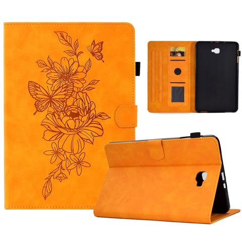 Peony Butterfly Embossed Leather Smart Tablet Case, For Samsung Galaxy Tab S7 / S8, For Samsung Galaxy Tab A8 10.5 2021 X205, For Samsung Galaxy Tab S6 Lite P610, For Samsung Galaxy Tab A7 10.4 2020 T500, For Samsung Galaxy Tab A 10.1 2016 T580        ...